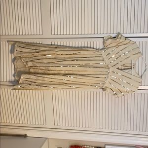 Off white and gold dress